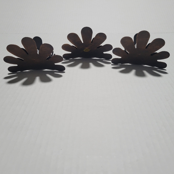 Set of 3 Tin Turkey Tea Lights Candle holder Metal Rustic Thanksgiving Farmhouse - Picture 3 of 7